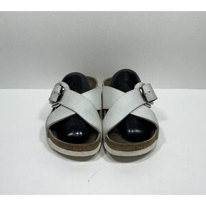 Birkenstock Gray Sandals with Cross-Strap